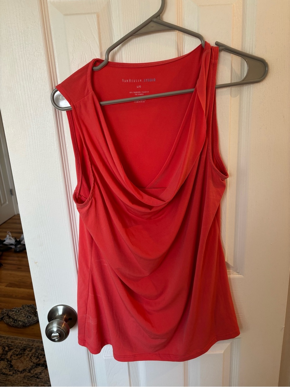 Van Heusen Draped Cowl Neck Sleeveless Top